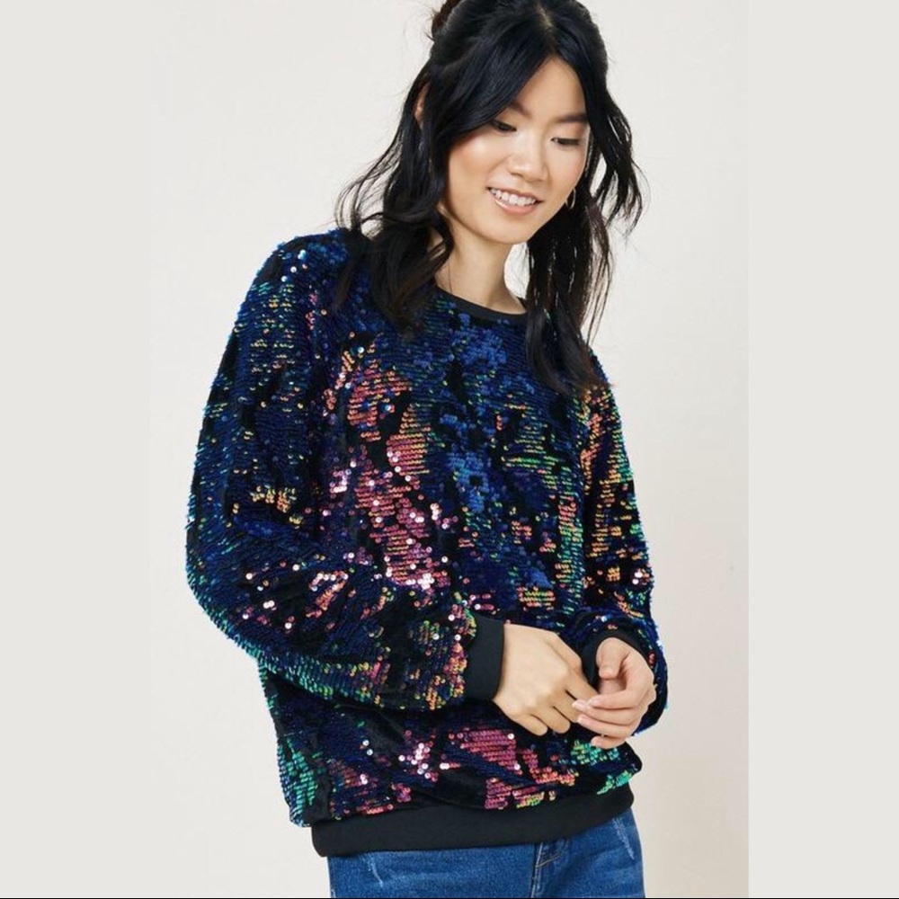 Velvety Sequin Pullover - image 3